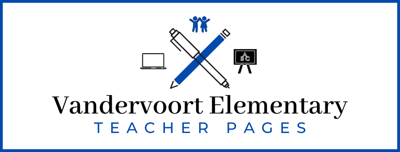 graphic of vandervoort elementary teacher pages