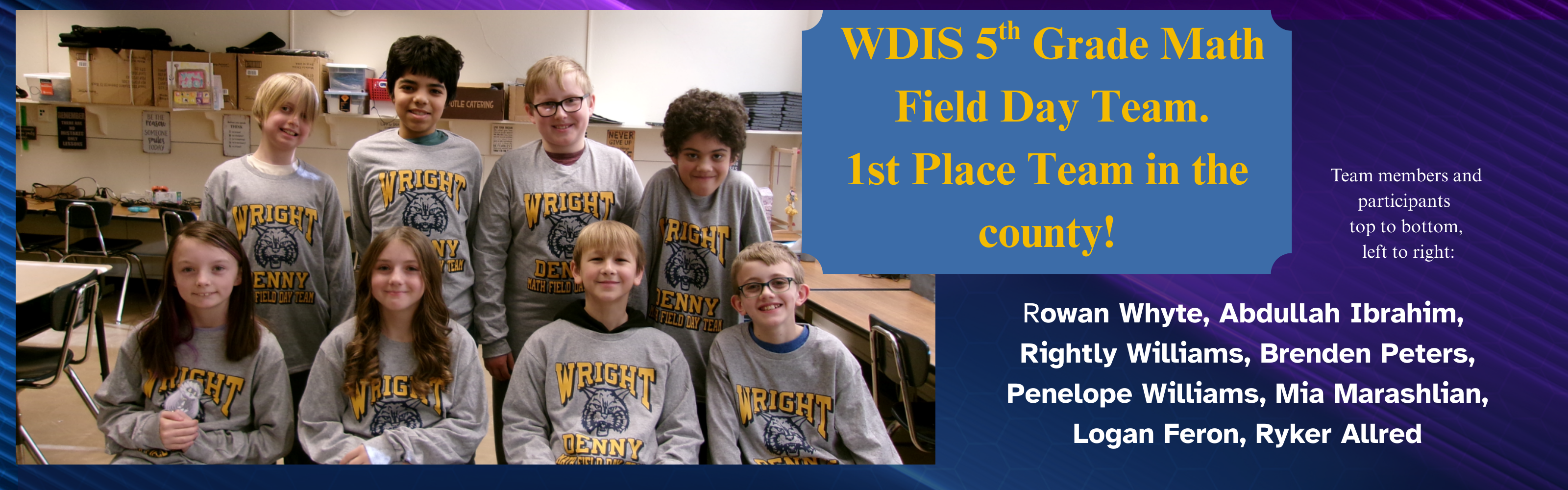 5th Grade Math Field Day Team