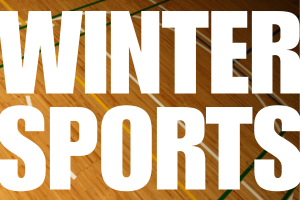 Clickable image with a close-up of lines on a basketball court. Reads "Winter Sports."