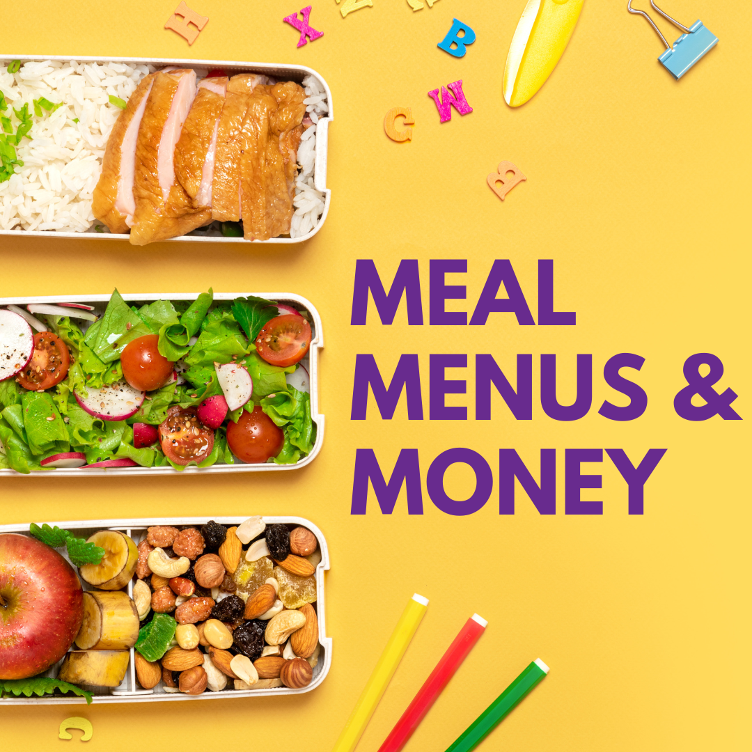 Meal Menus & Money graphic