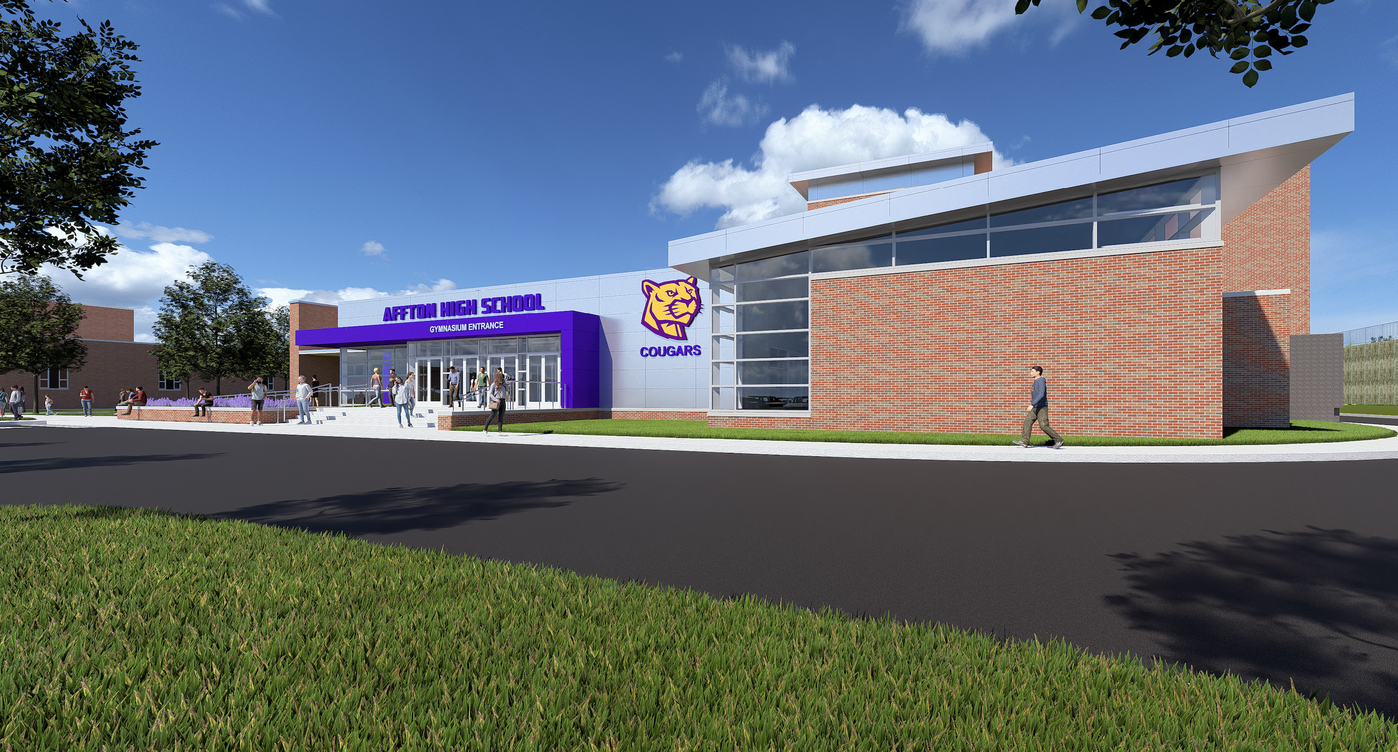 affton high school renderings athletic entrance