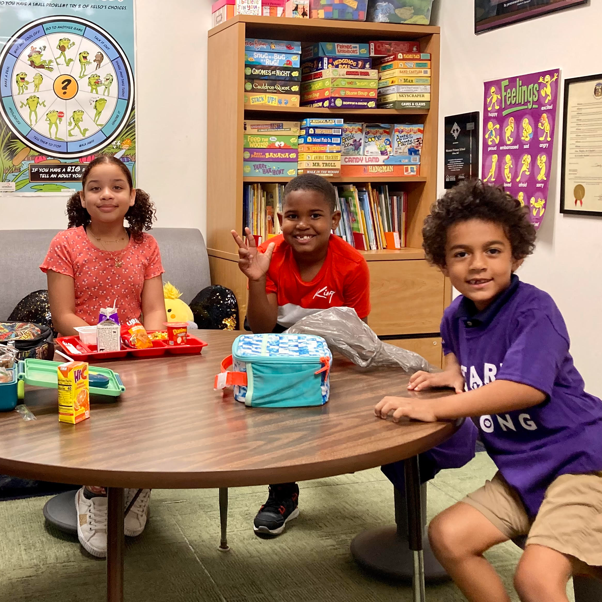 students in lunch bunch