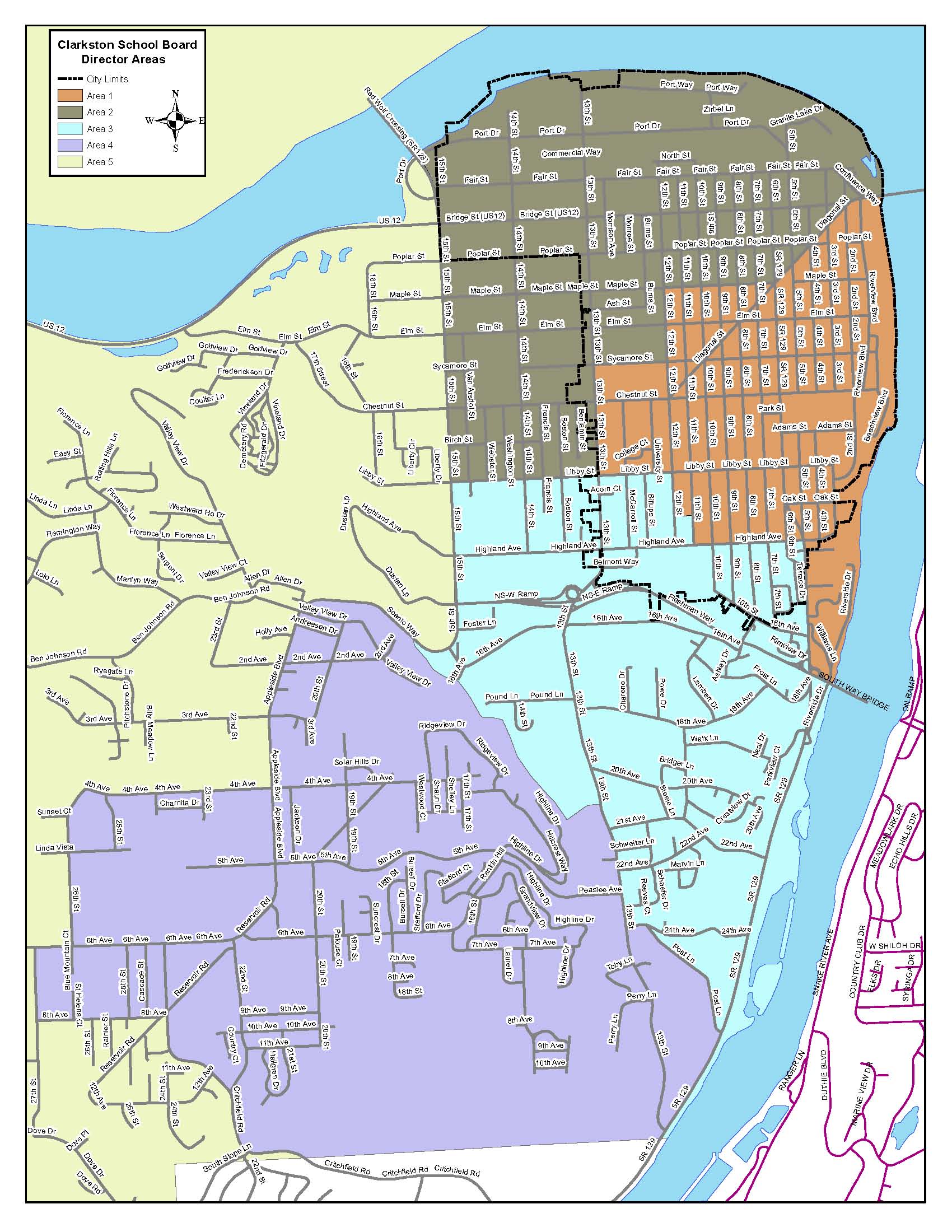 Board of Directors Area Map Clarkston School District