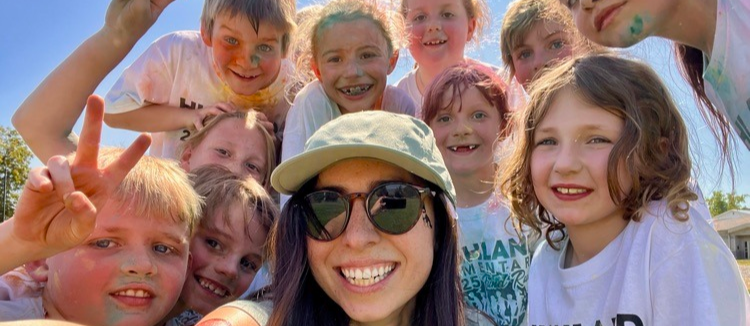 teacher and 9 students