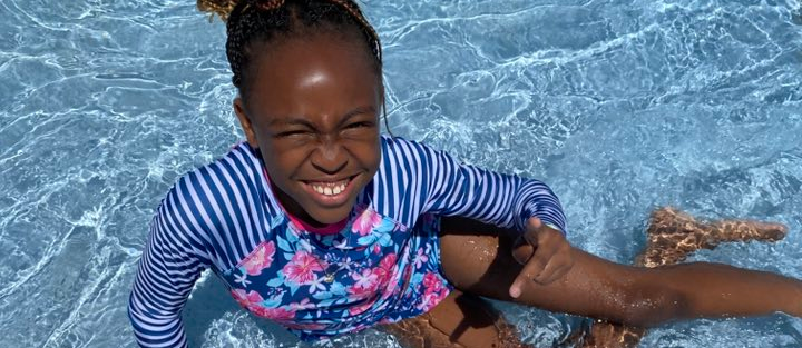 girl in pool