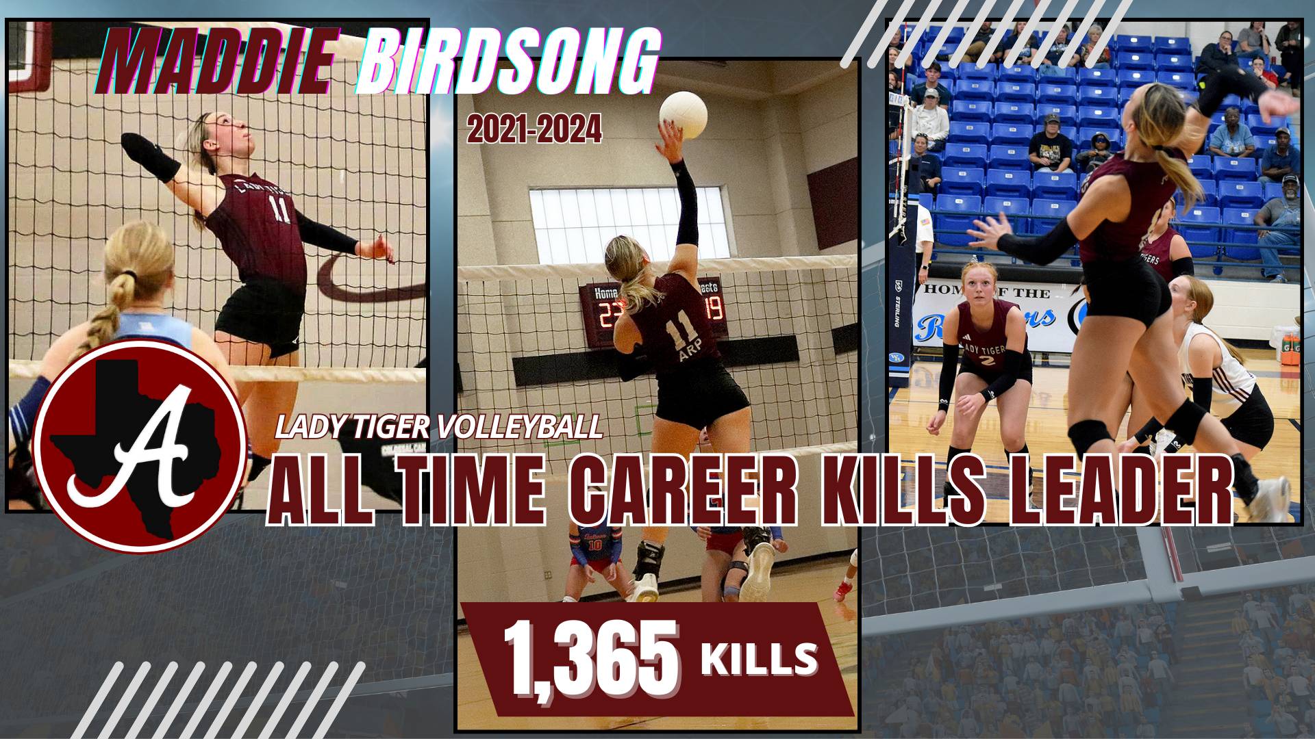 Arp HS Volleyball Maddie Birdsong kills record