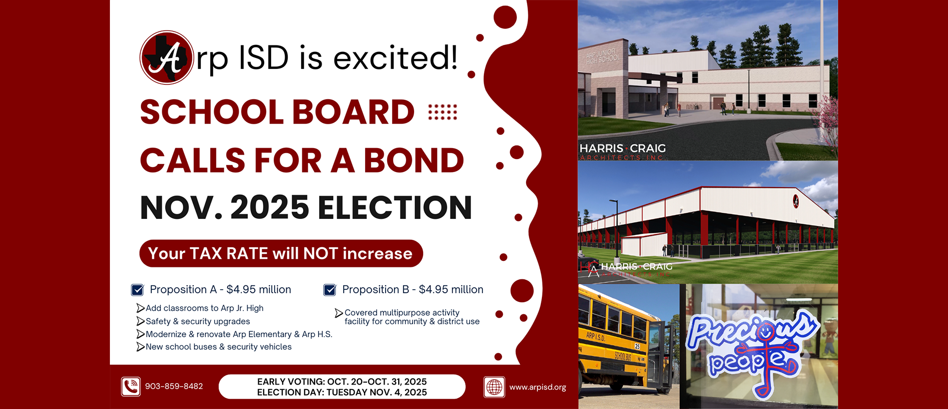 Arp ISD Bond 2025 announcement