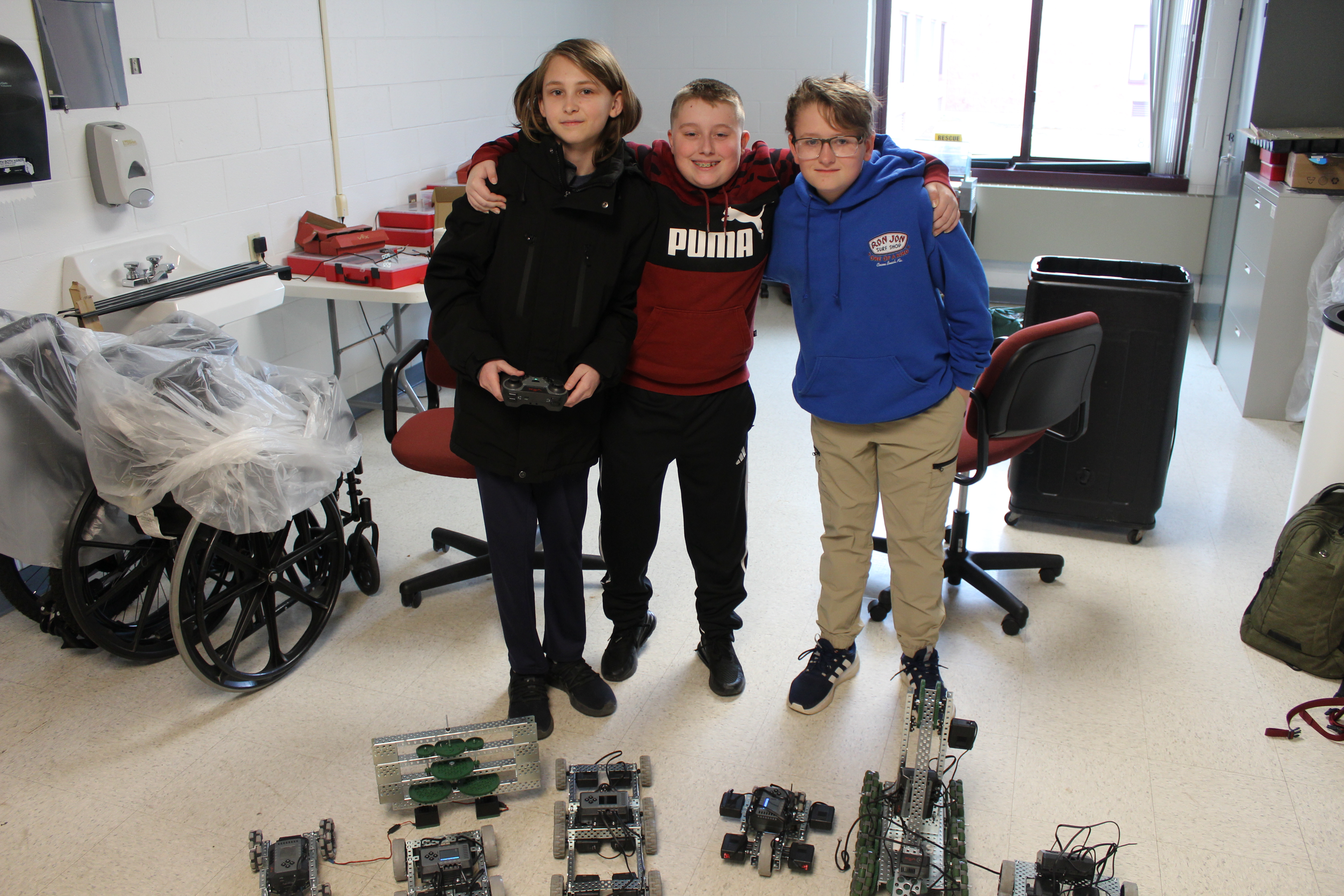 Students in our robotics club