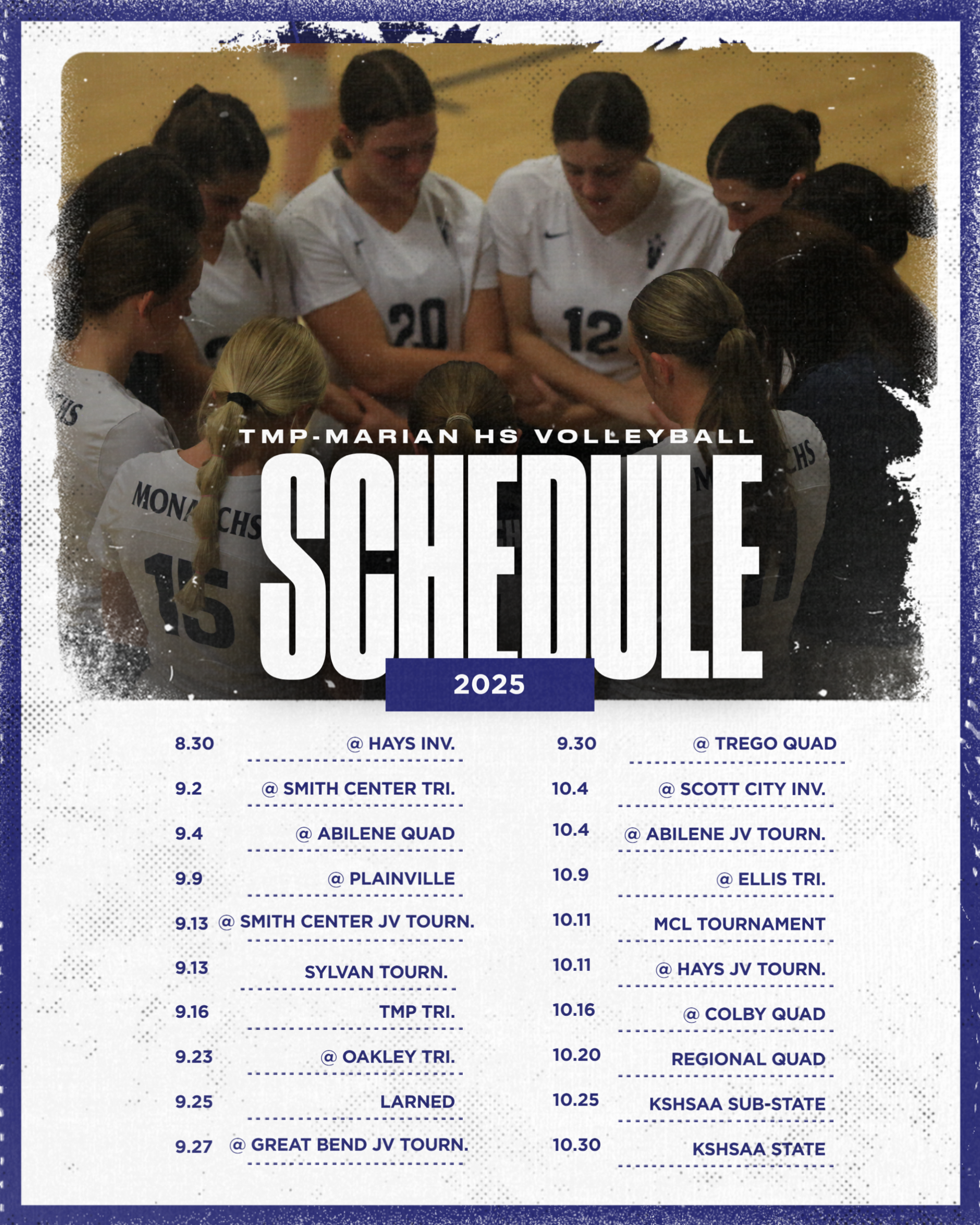 2024 HS Volleyball schedule
