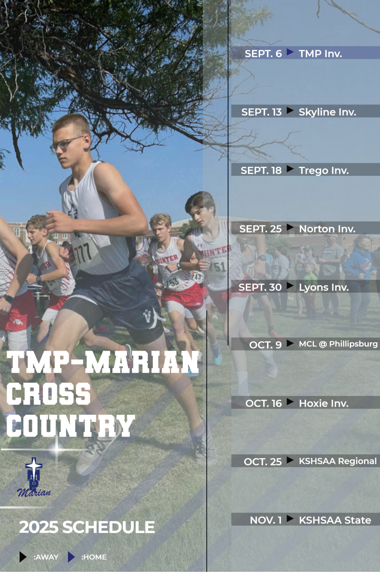 25 HS Cross Country Schedule
