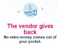 the vendor gives back