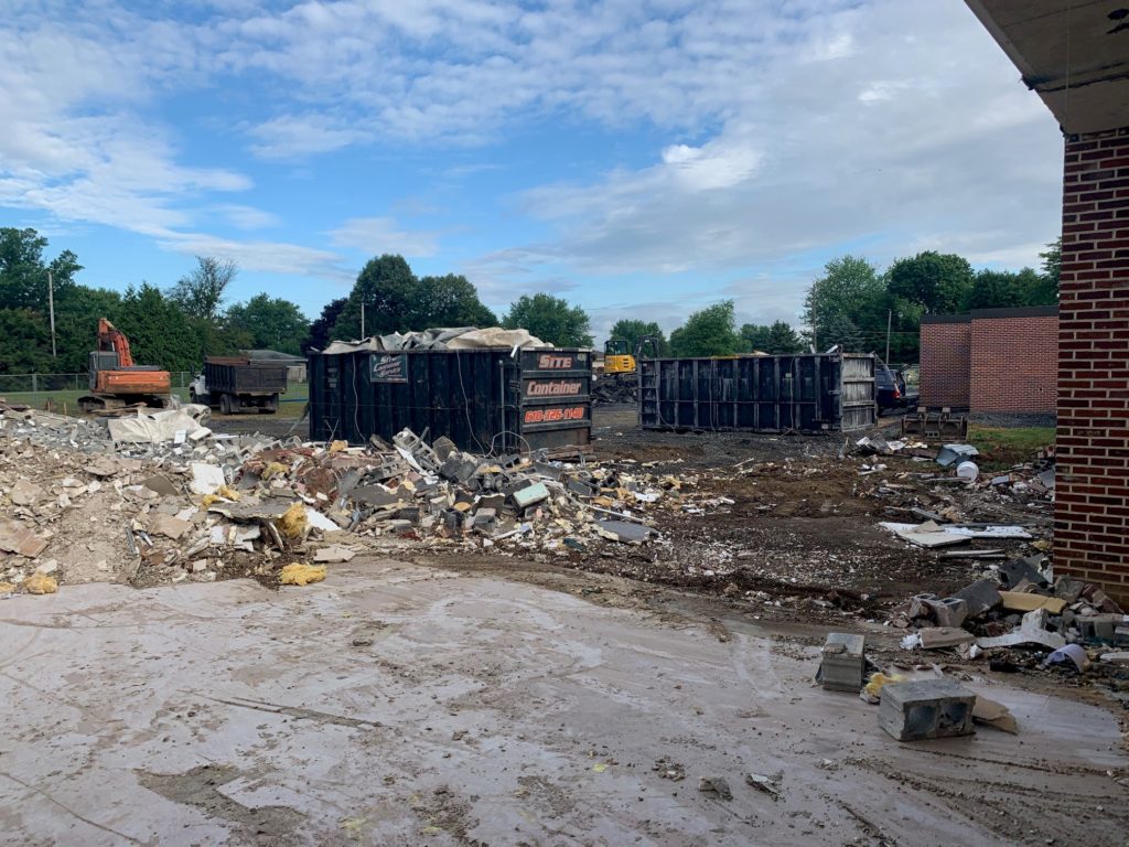 Construction mess and industrial garbage containers