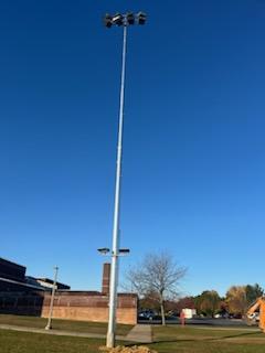 Light pole standing