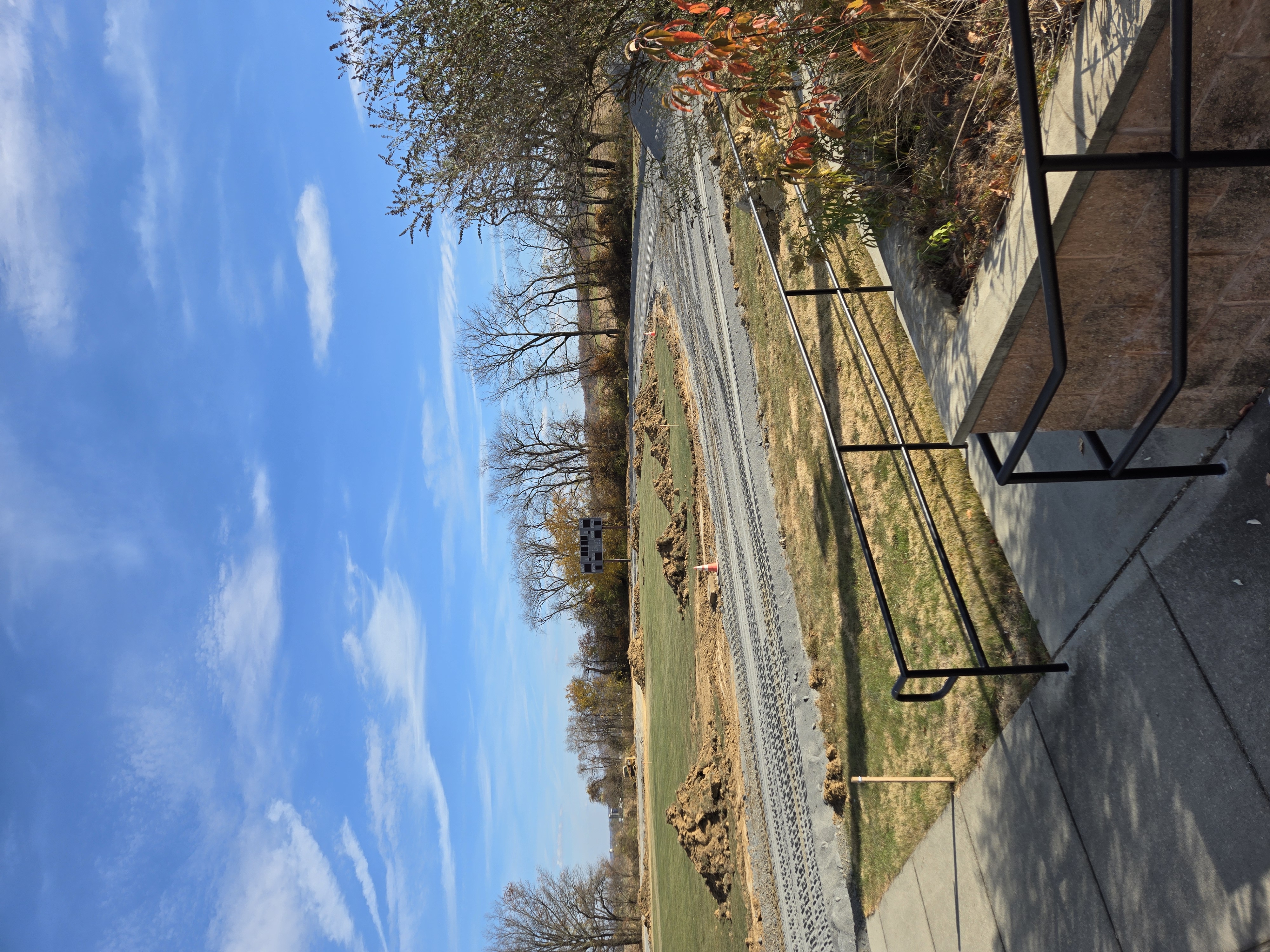 South end of Track construction