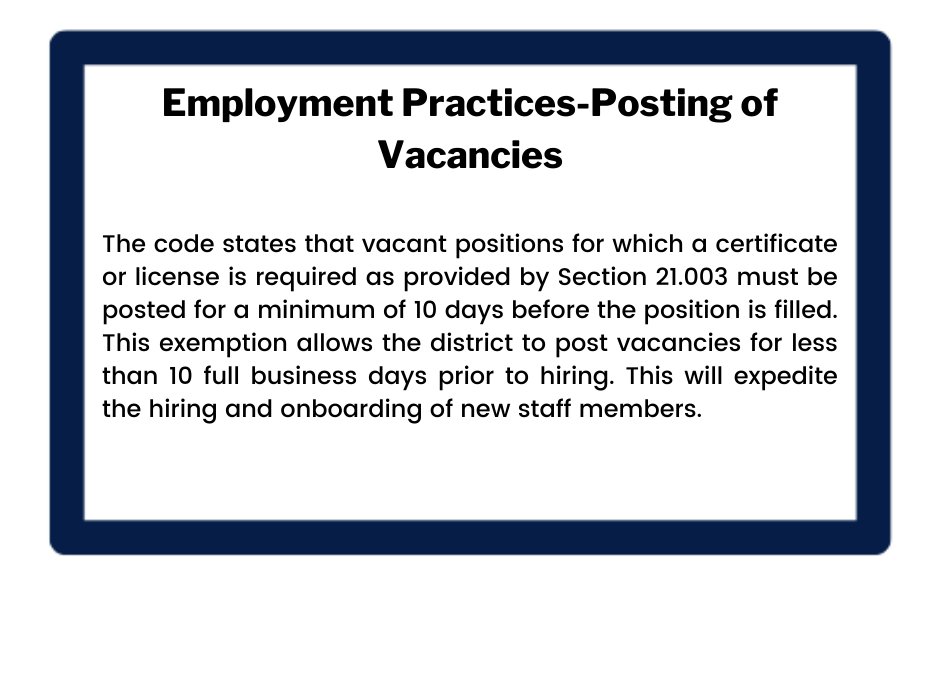 employment practices-posting of vacancies