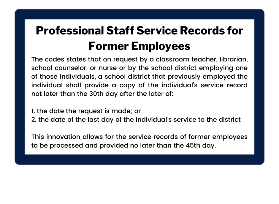 pro staff service records for former employees
