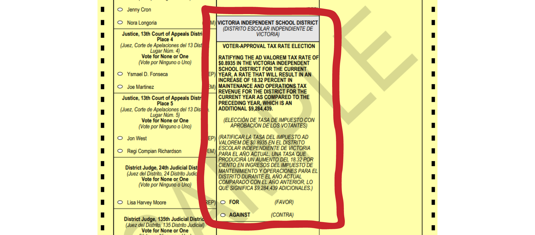 Sample Ballot