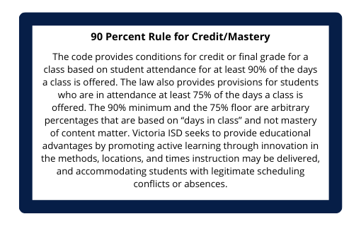 90 Percent Rule for Credit/Mastery