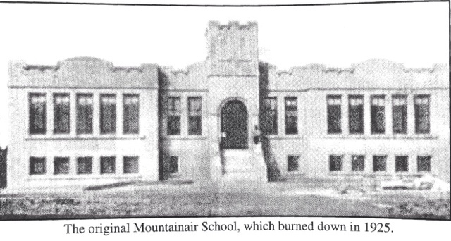 Original Mountainair school; which burned down in 1925.