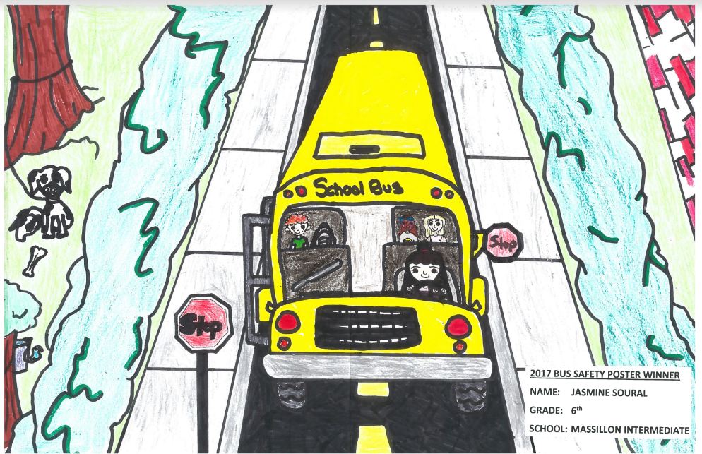 Yellow bus drawing