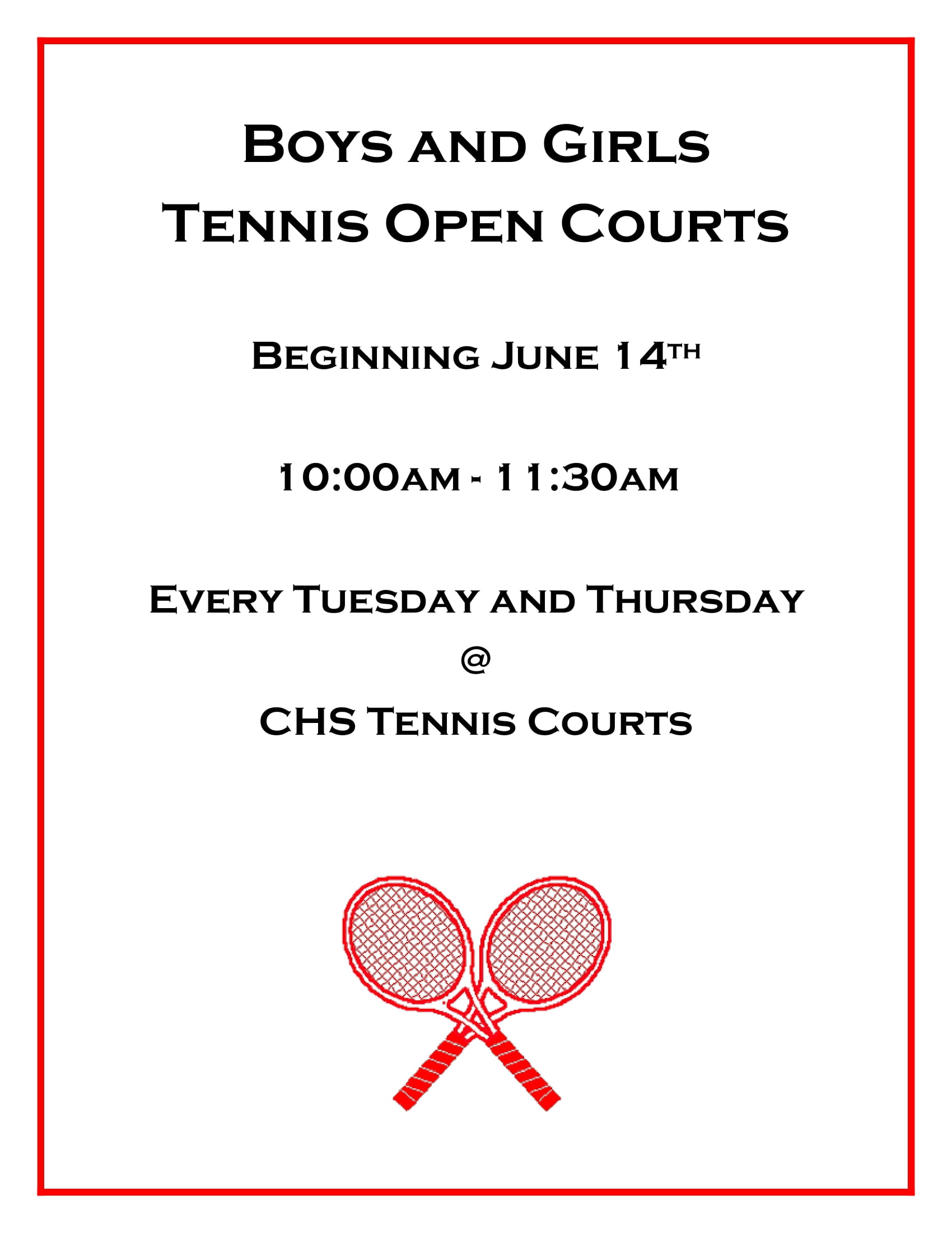 tennis open courts