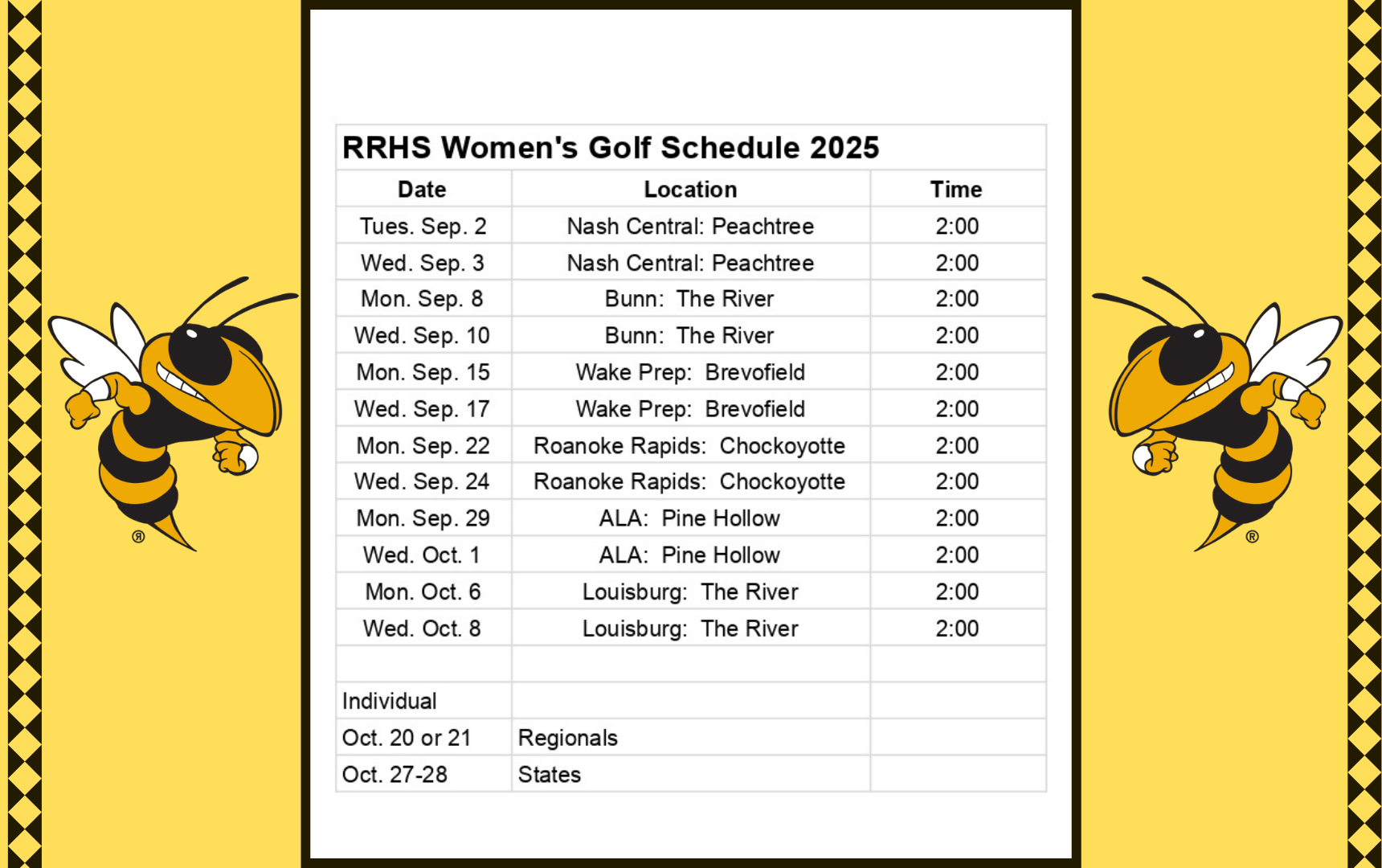 Women's Golf Fall 2025