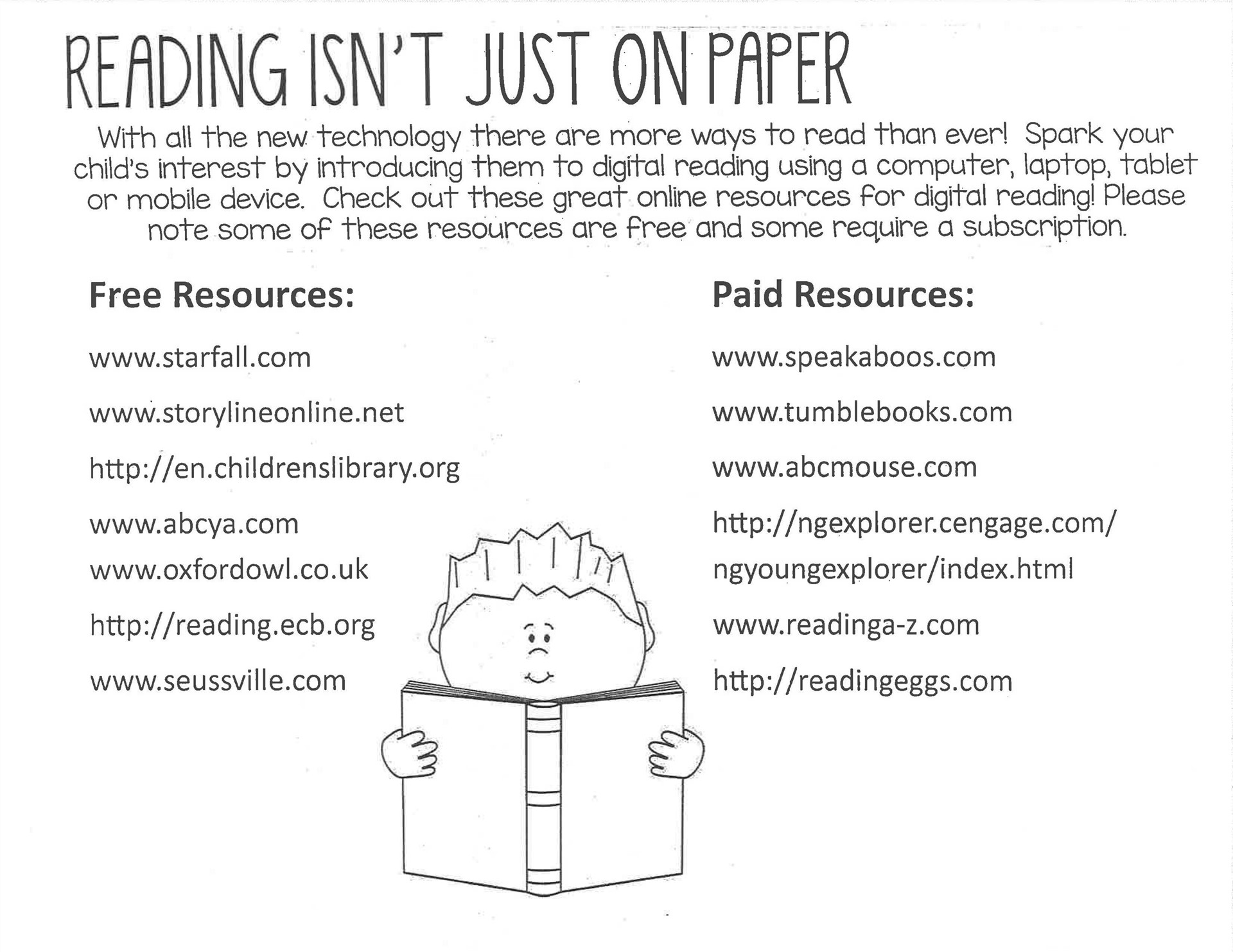 Reading sites/Apps Wiley Ford Primary School