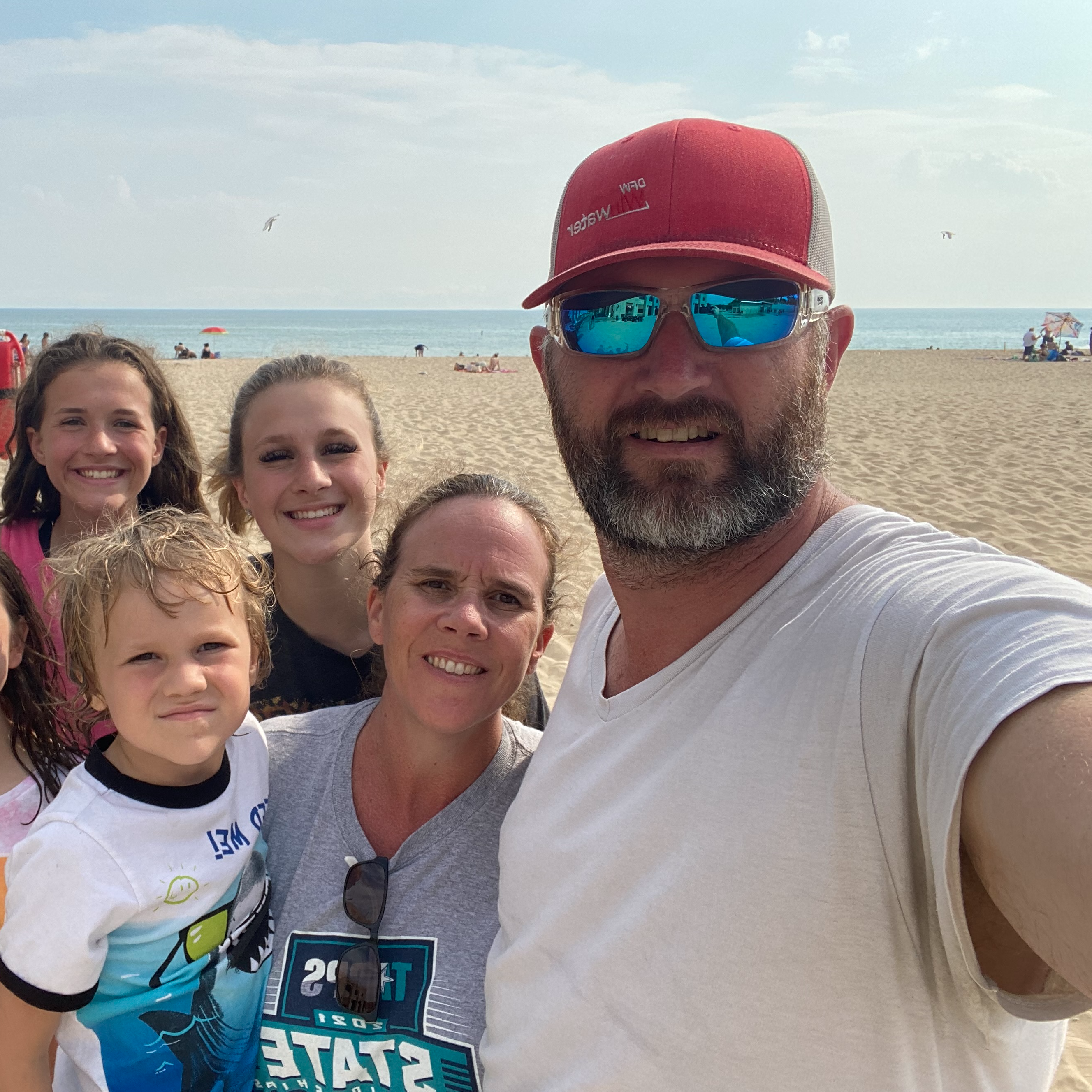 Family photo Lake Michigan Dunnes Beach