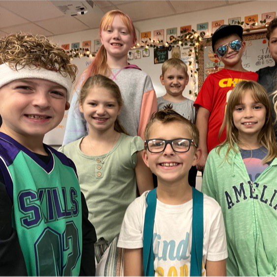 Students dressed up for spirit day