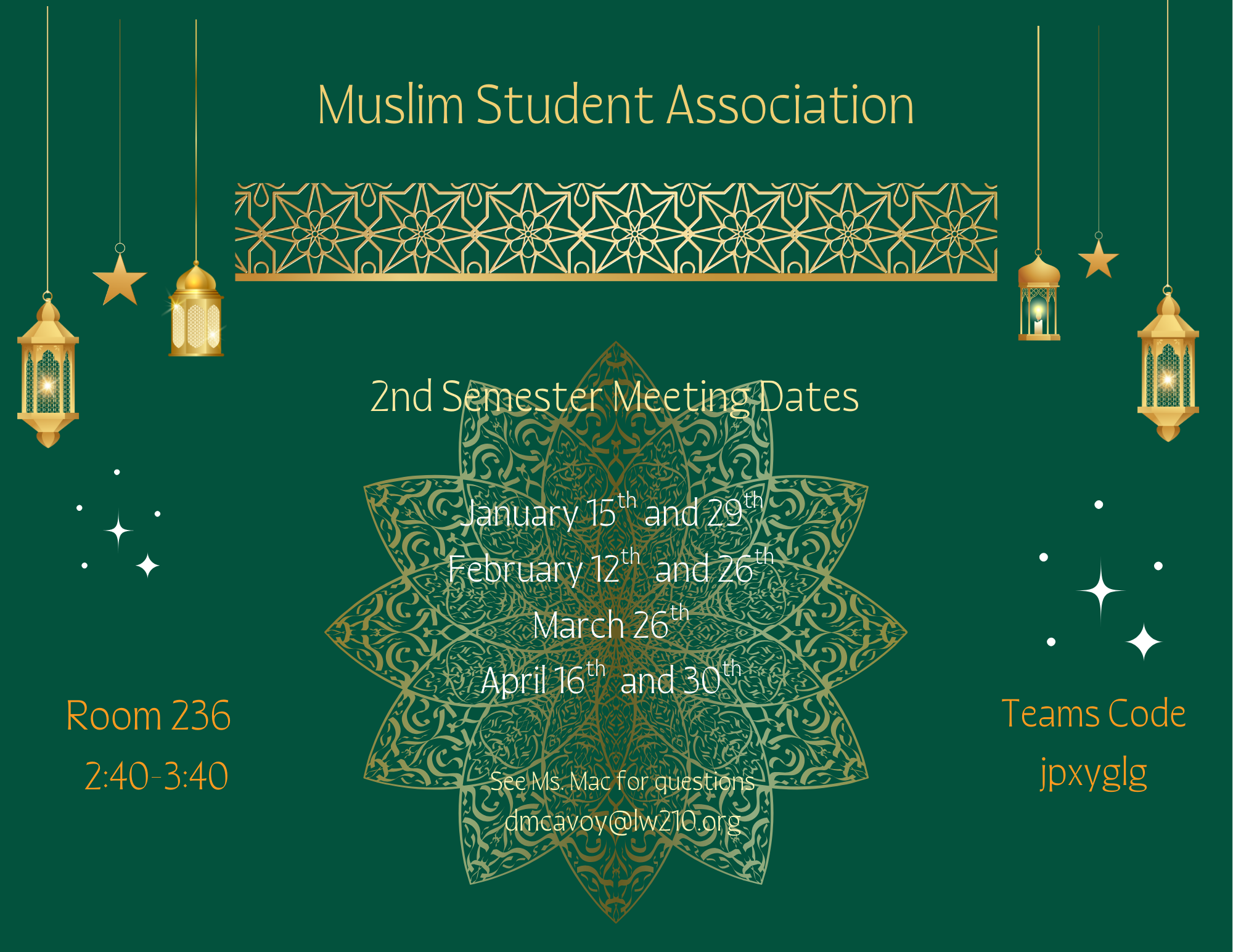 MSA Dates