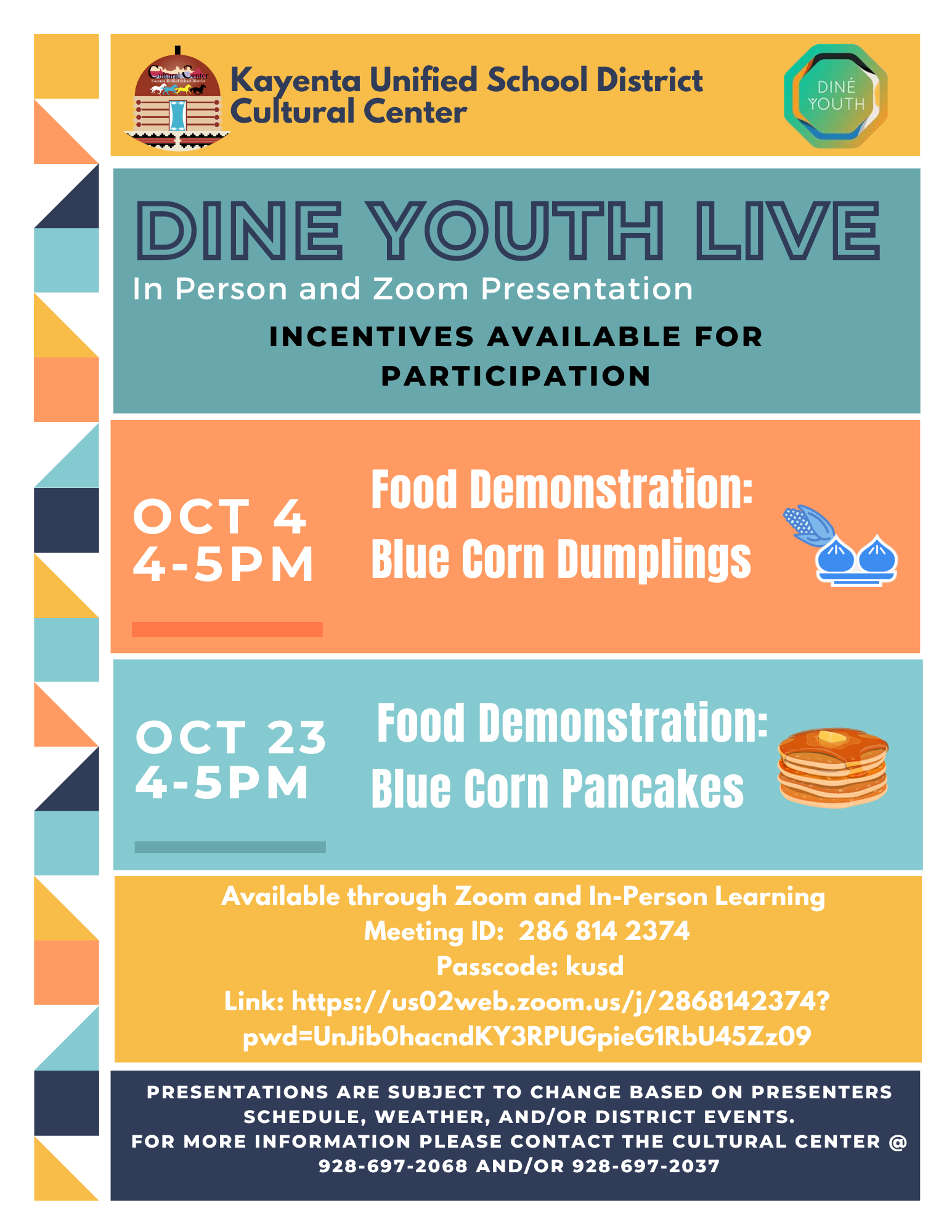 Dine Youth Workshop October
