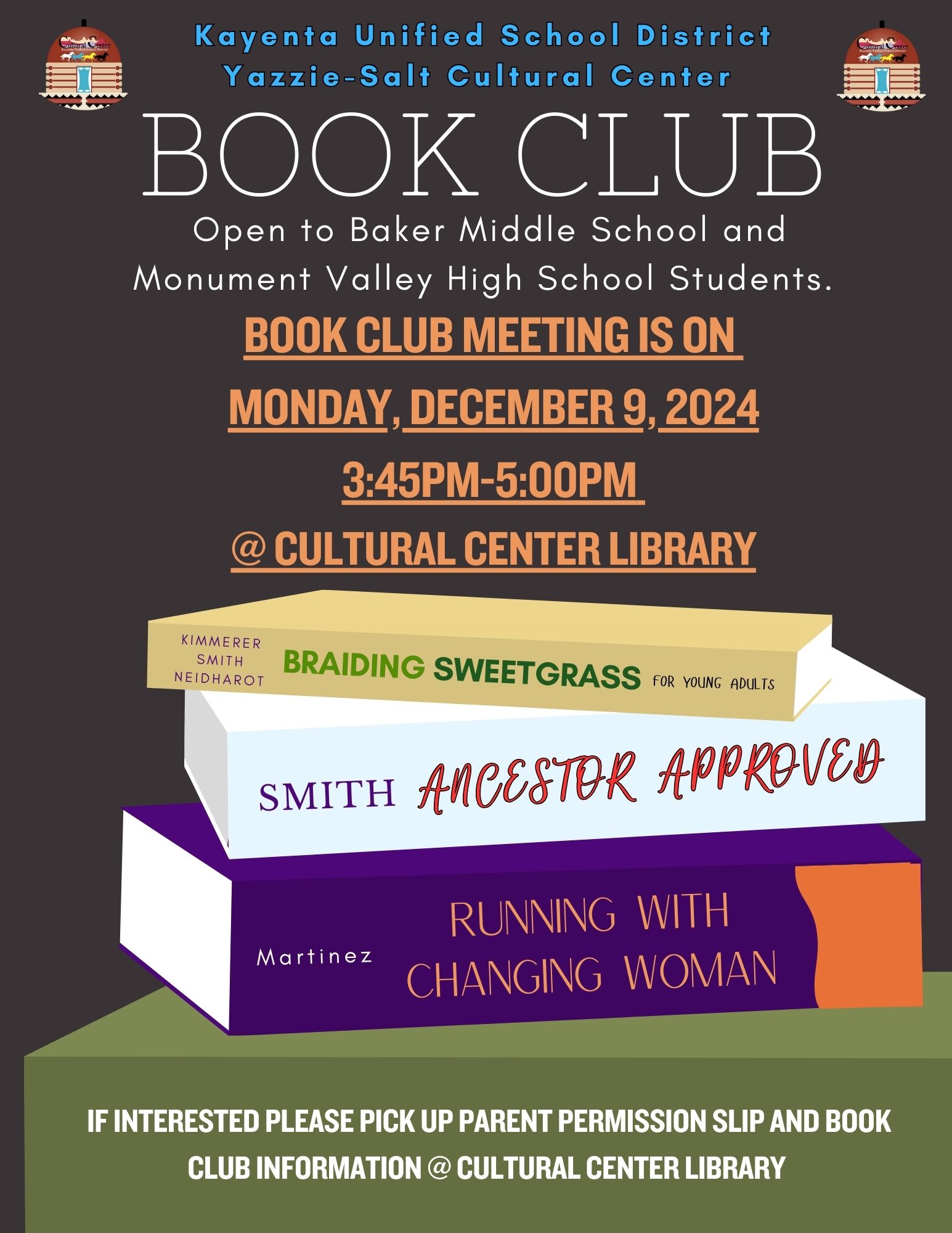 Book Club December Flyer