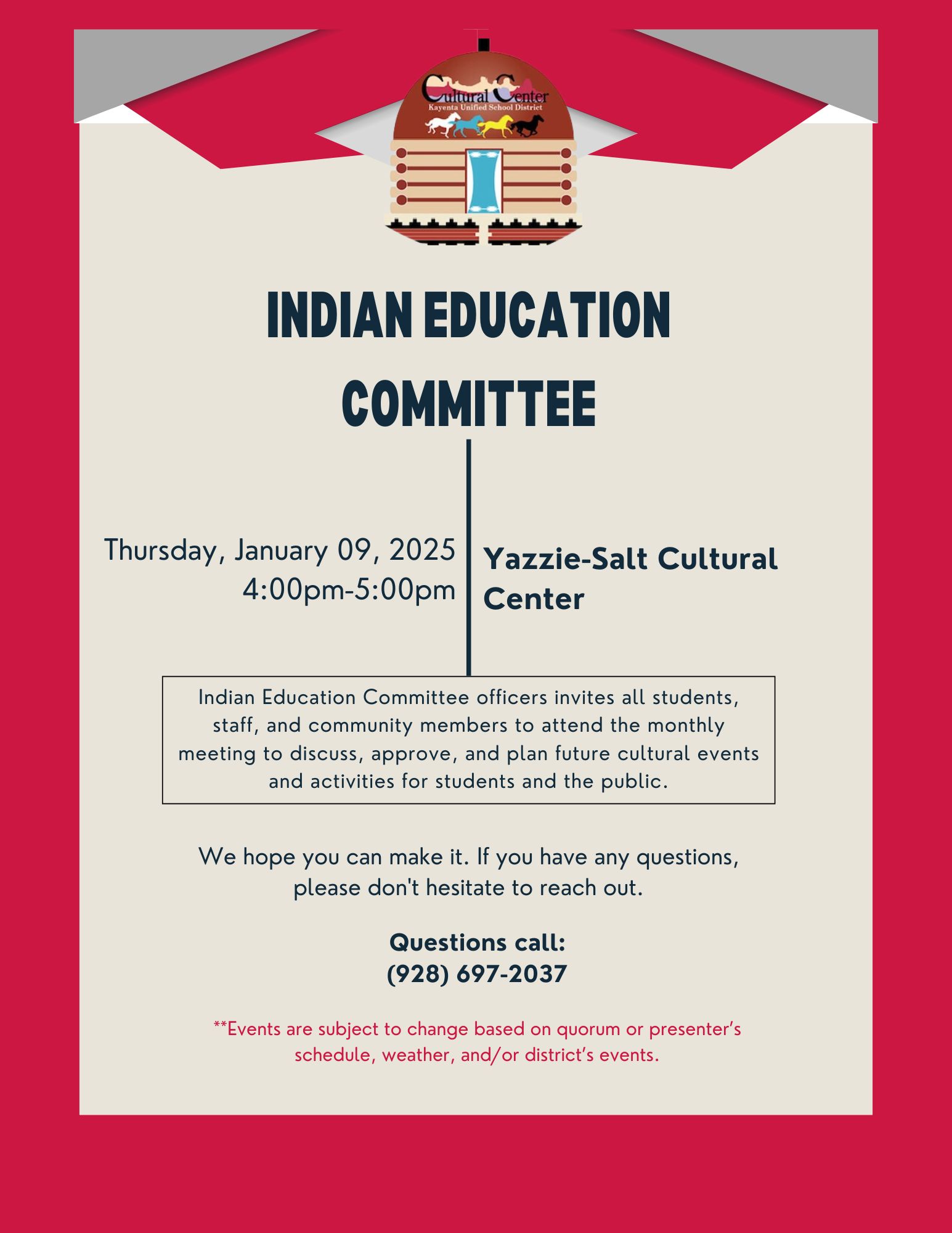 Indian Education Committee Meeting