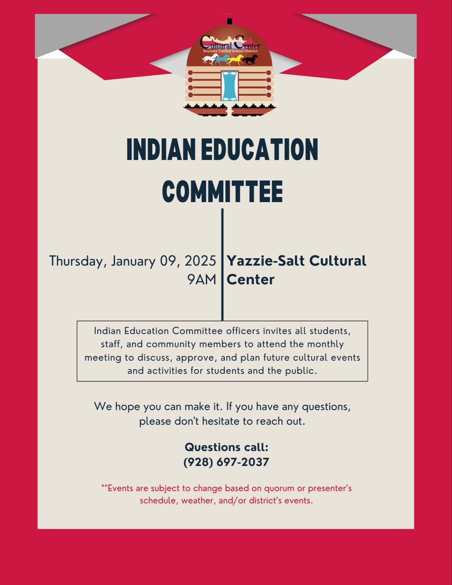 Indian Education Committee Meeting