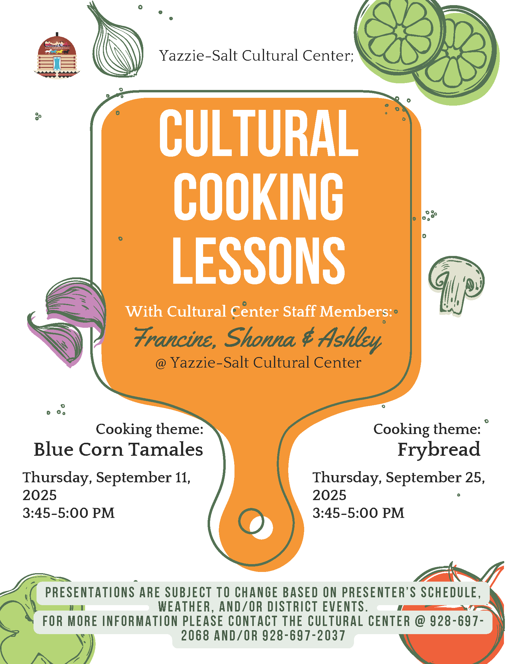 Cultural Cooking Lessons