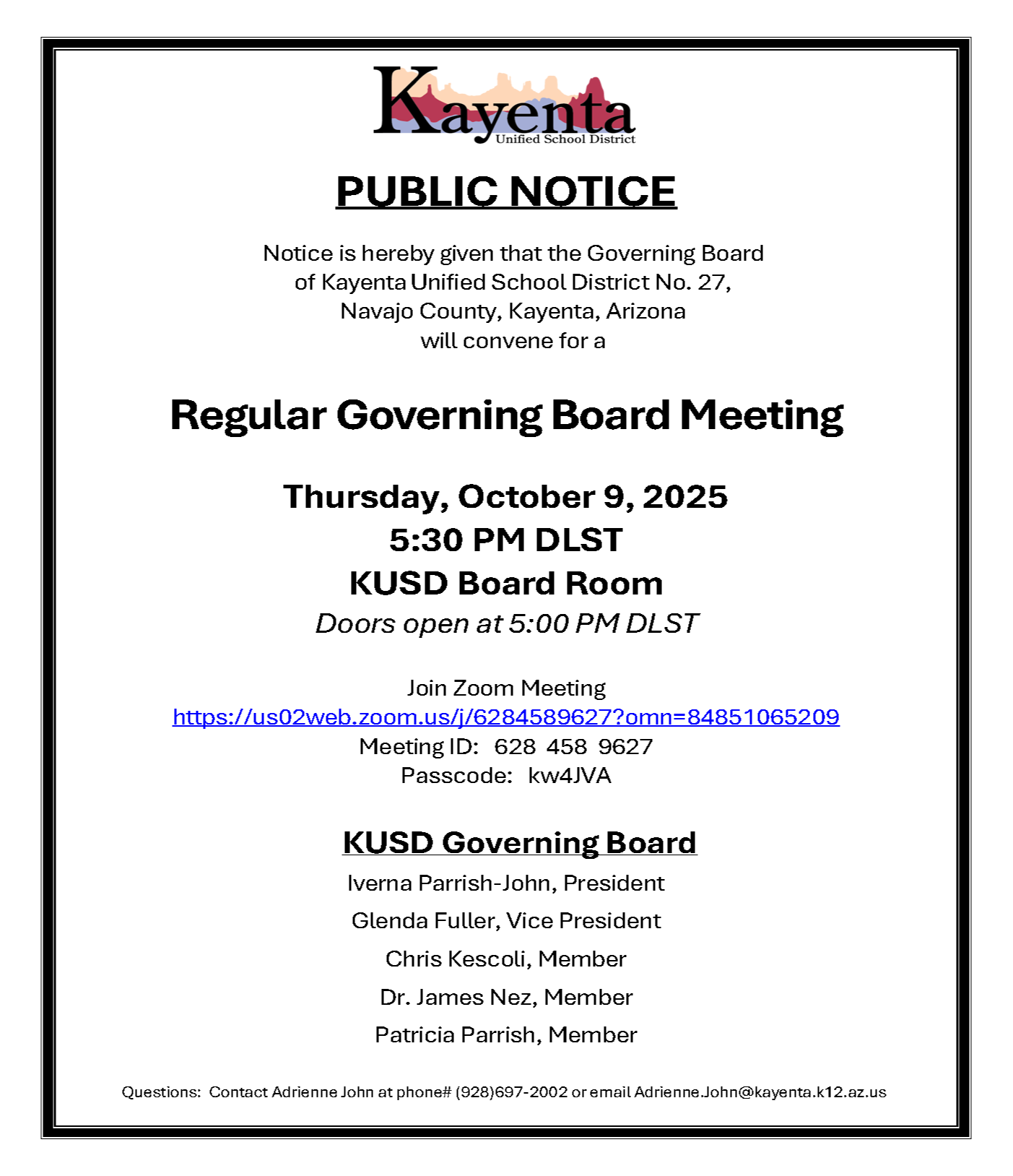 Public Notice - Revised 07/27/2023