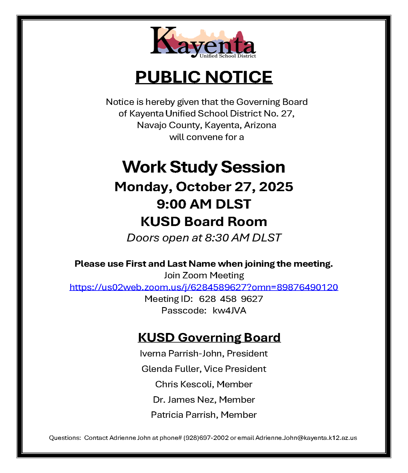 Public Notice - Revised 07/27/2023