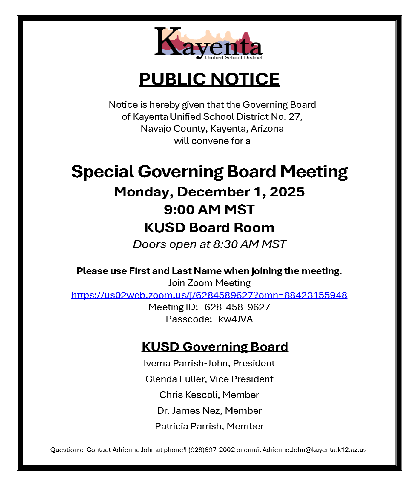 Public Notice - Revised 07/27/2023