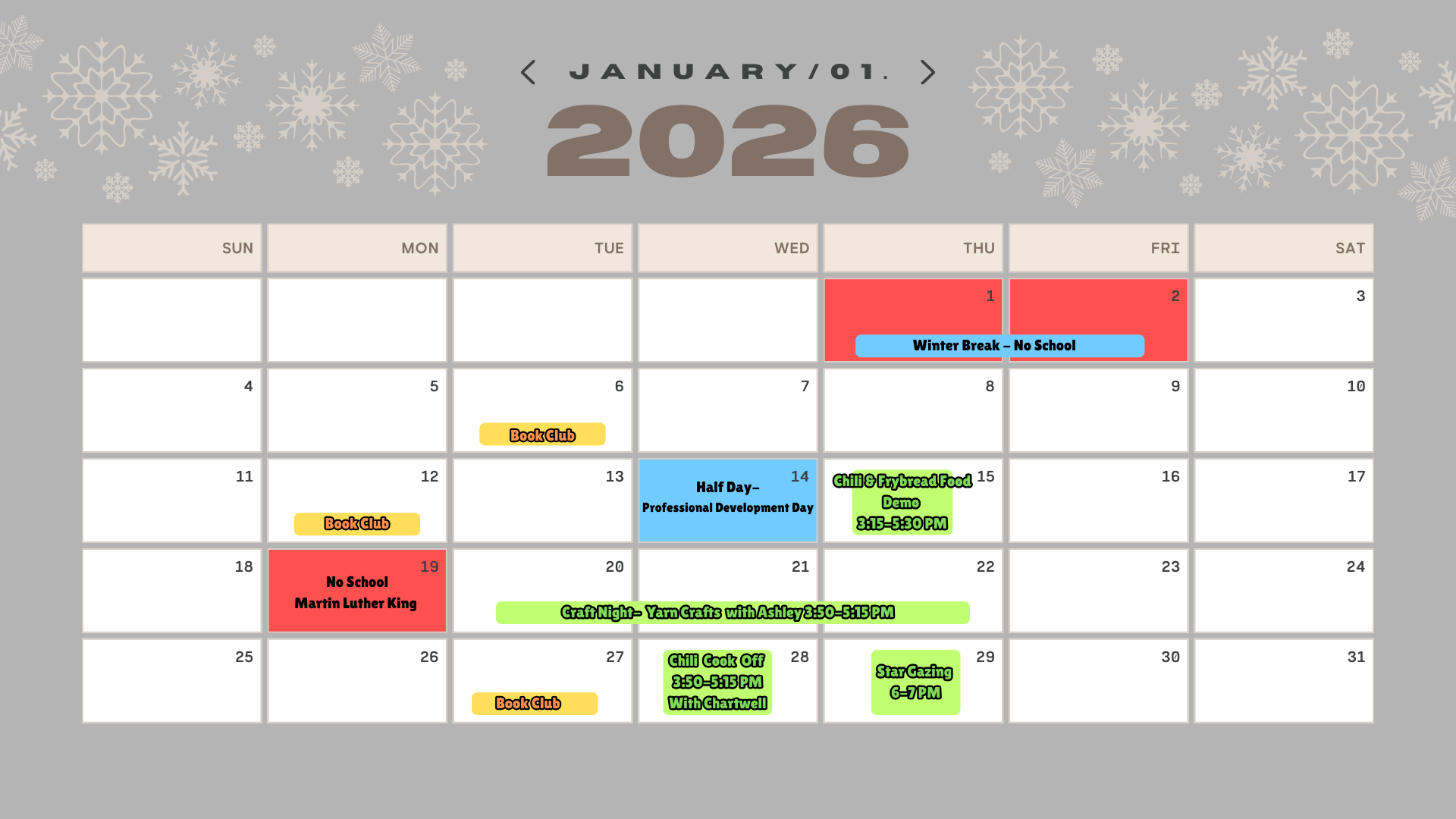 January Events