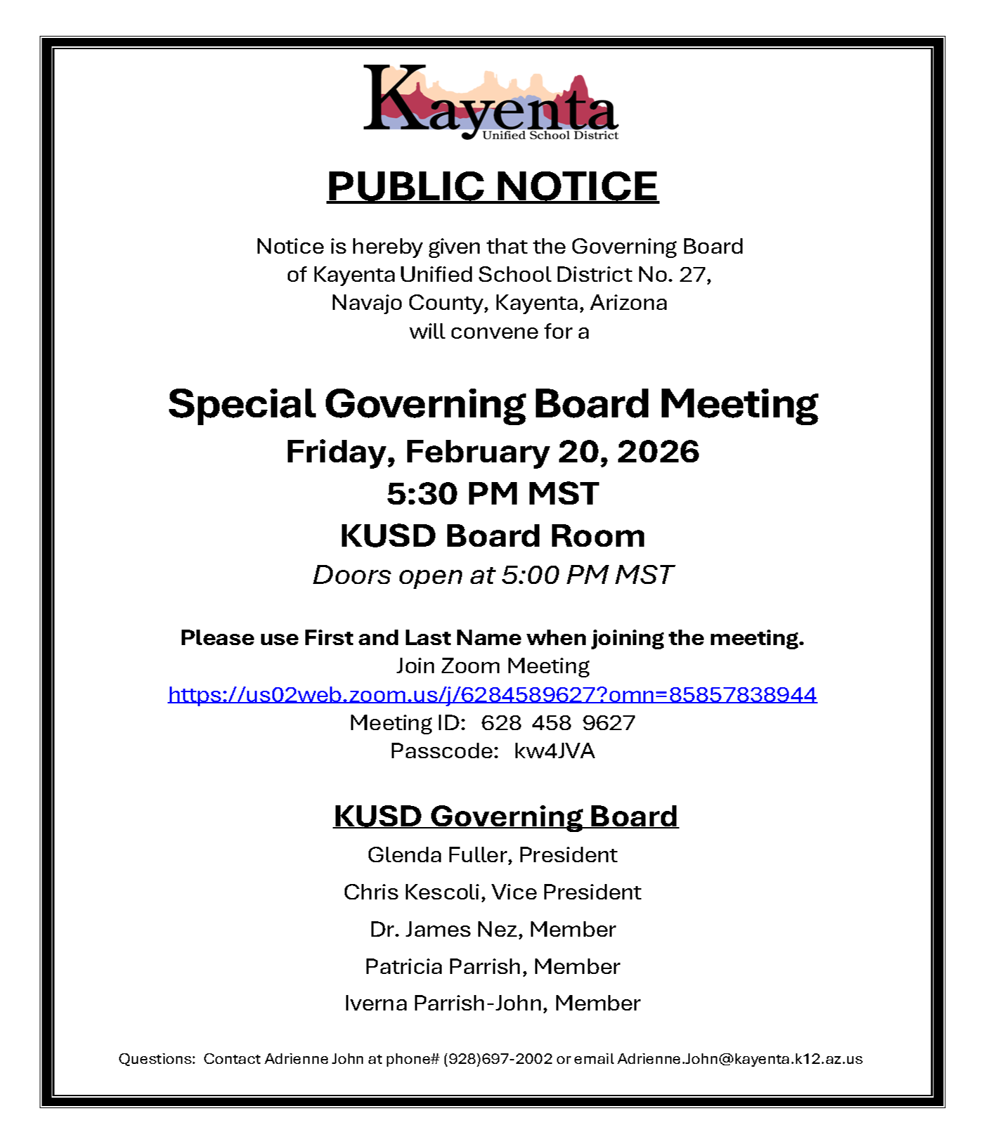 Public Notice - Revised 07/27/2023