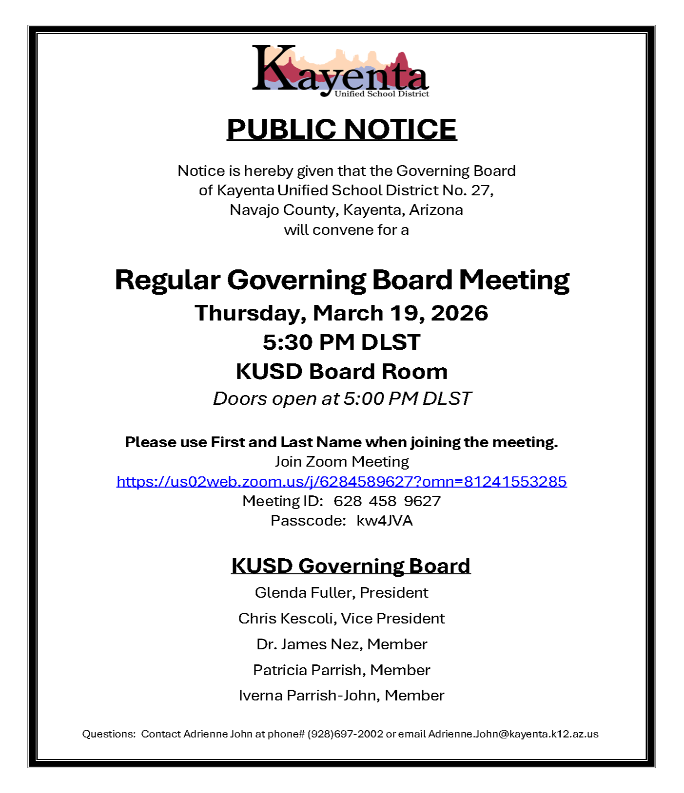 Public Notice - Revised 07/27/2023