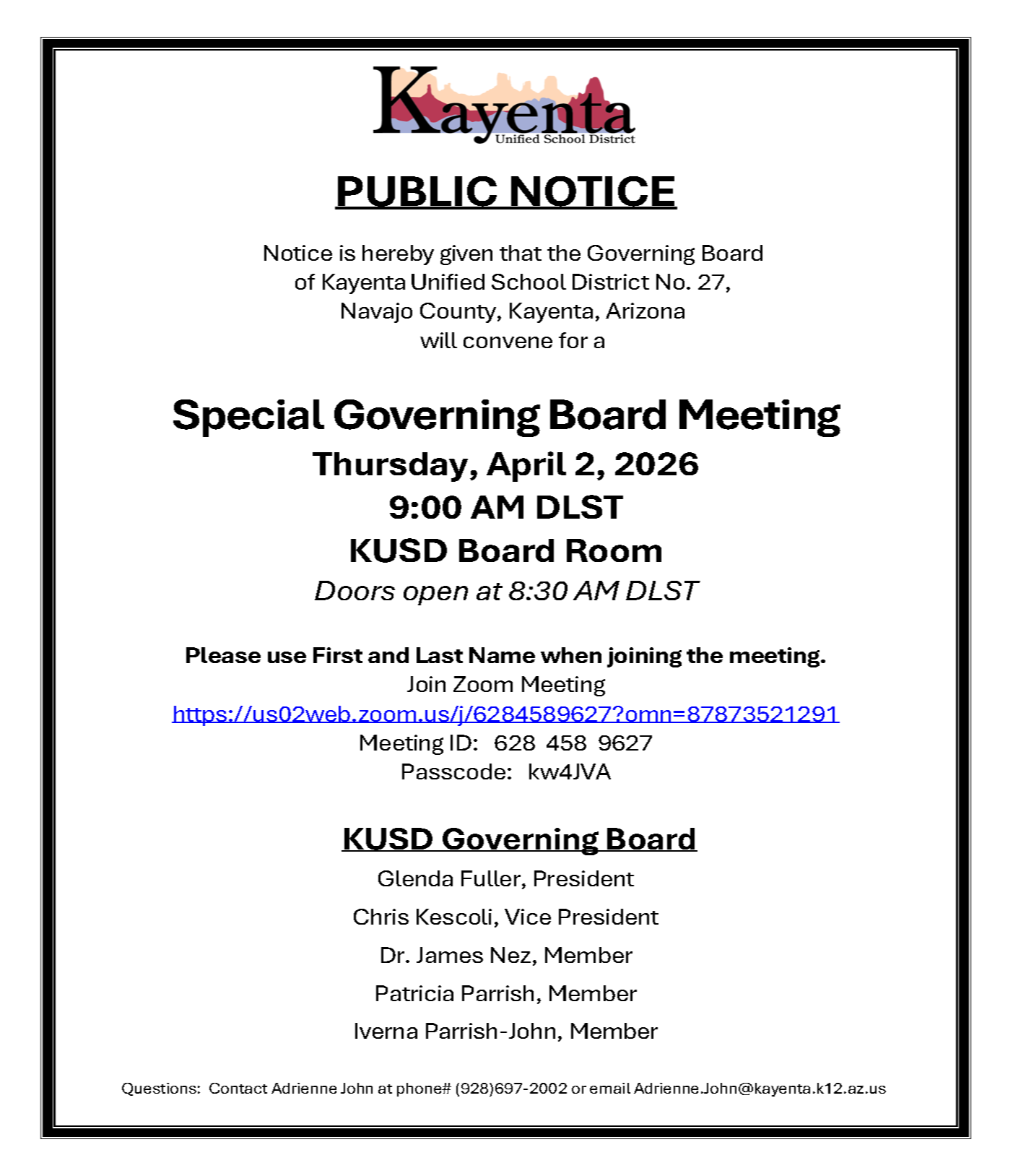 Public Notice - 04/02/2026 SGBM