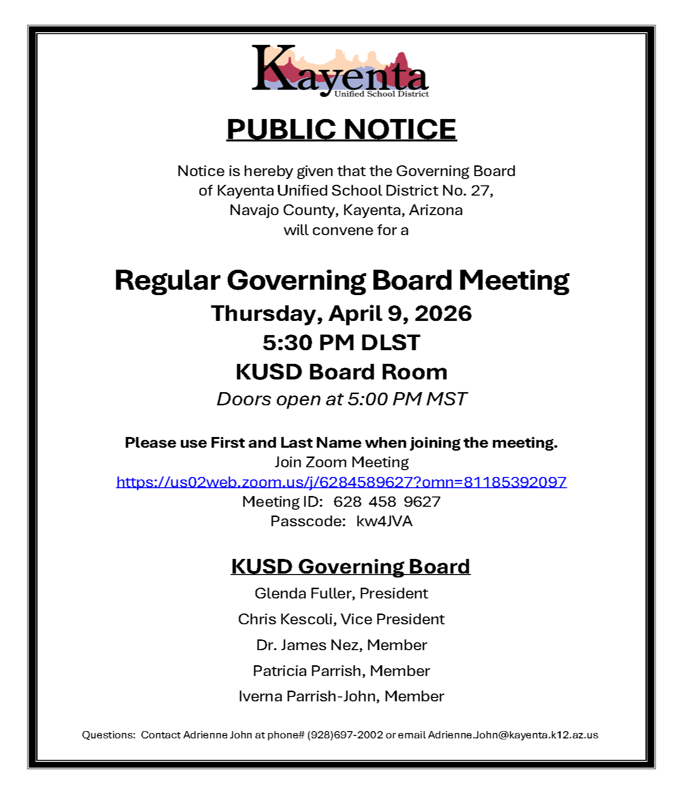 Public Notice - 04/09/2026 RGBM