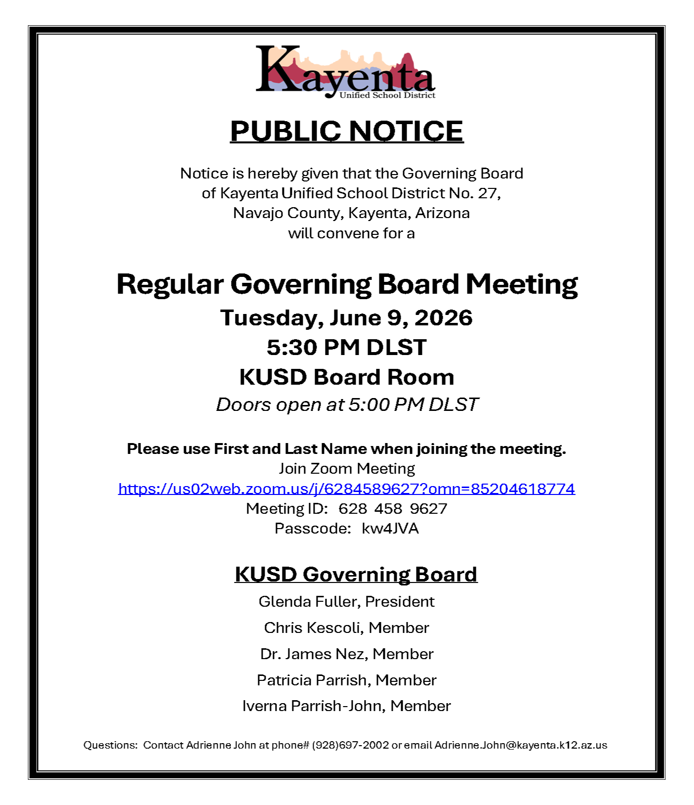 Public Notice - 04/09/2026 RGBM