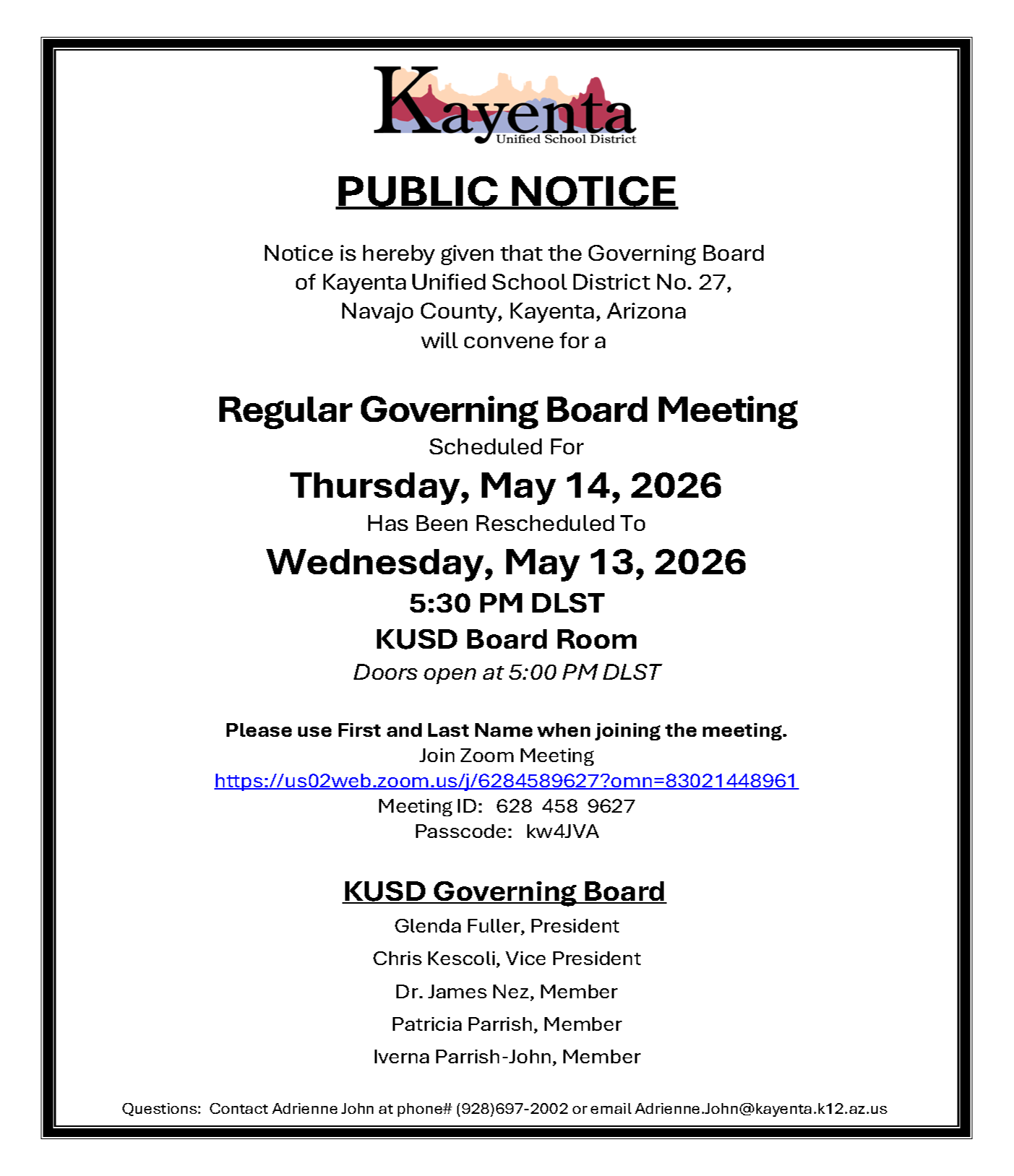 Public Notice - 04/09/2026 RGBM