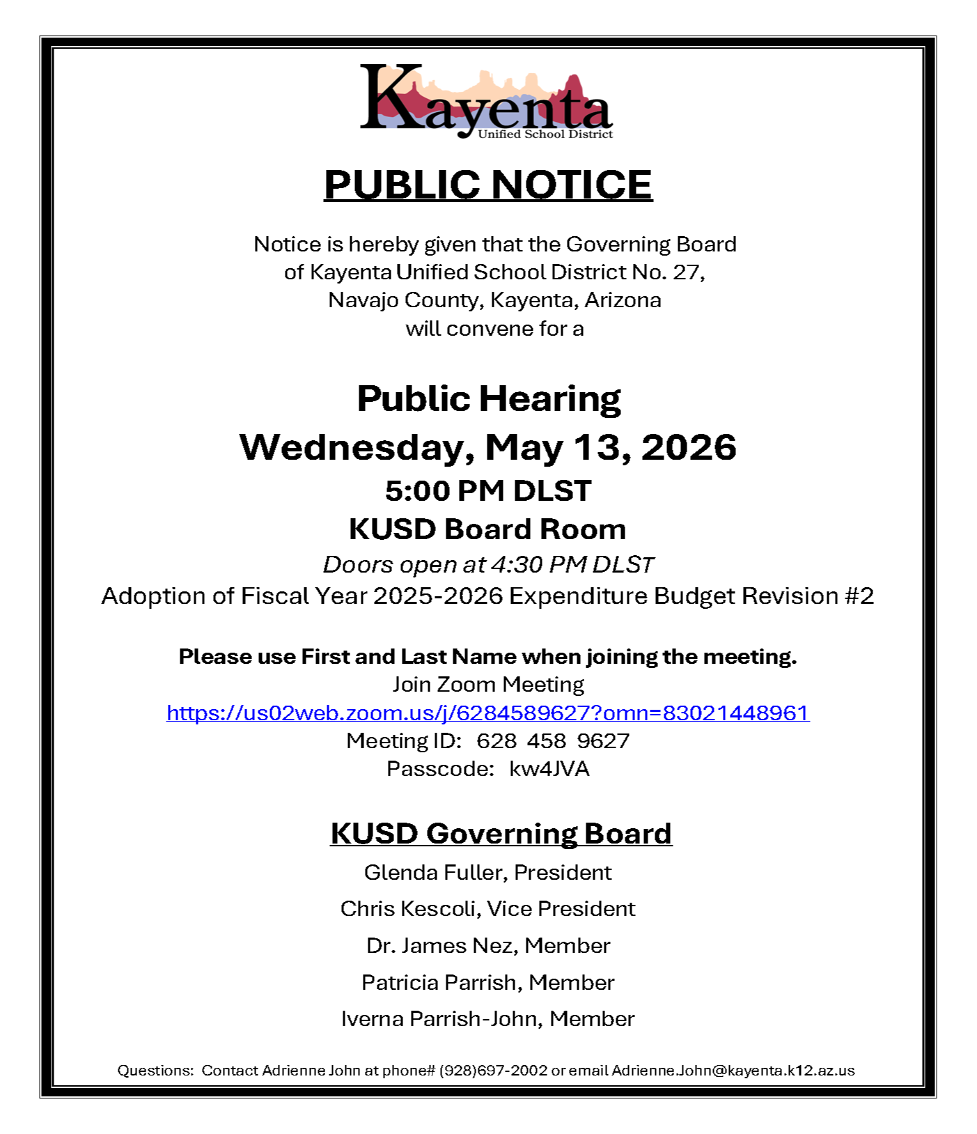 Public Notice - 04/09/2026 RGBM
