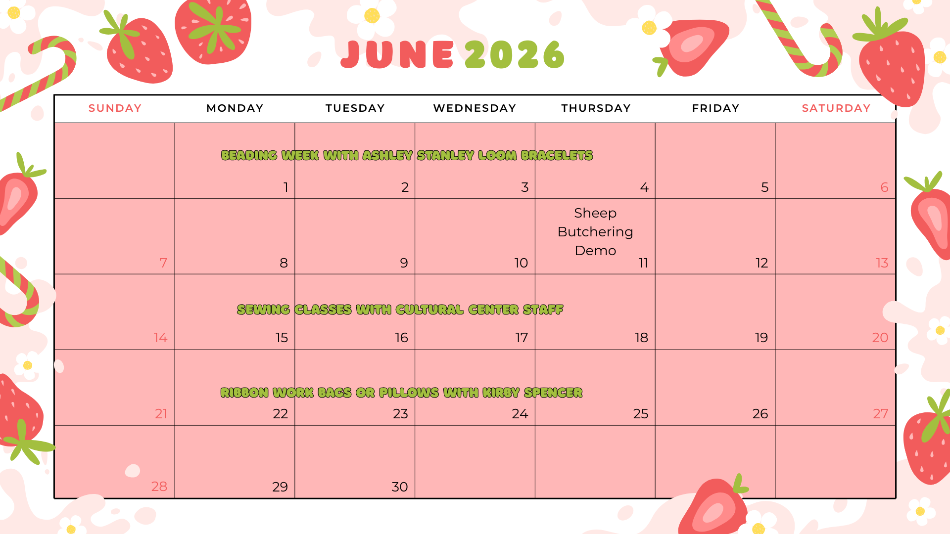 June Calendar