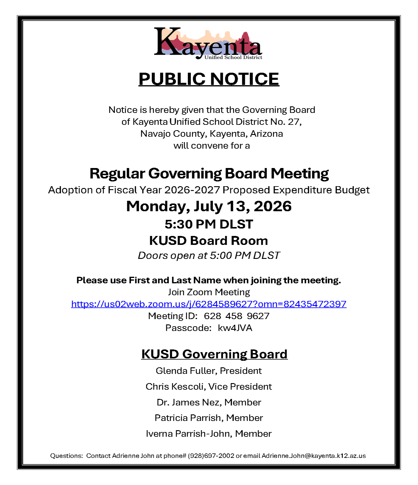 Public Notice - 04/09/2026 RGBM