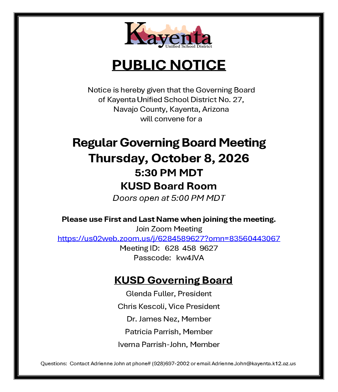 Public Notice - 04/09/2026 RGBM