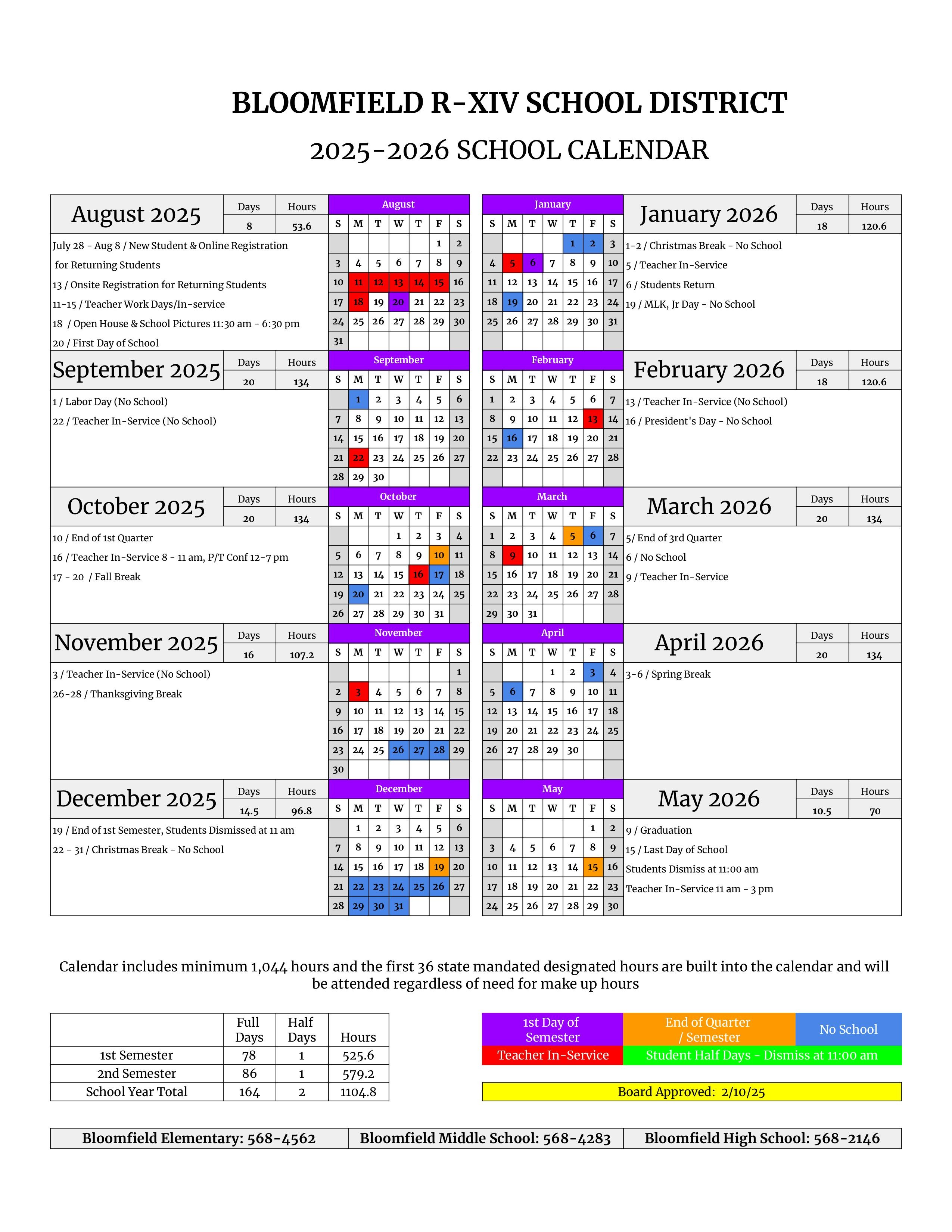 2025-26 Calendar
